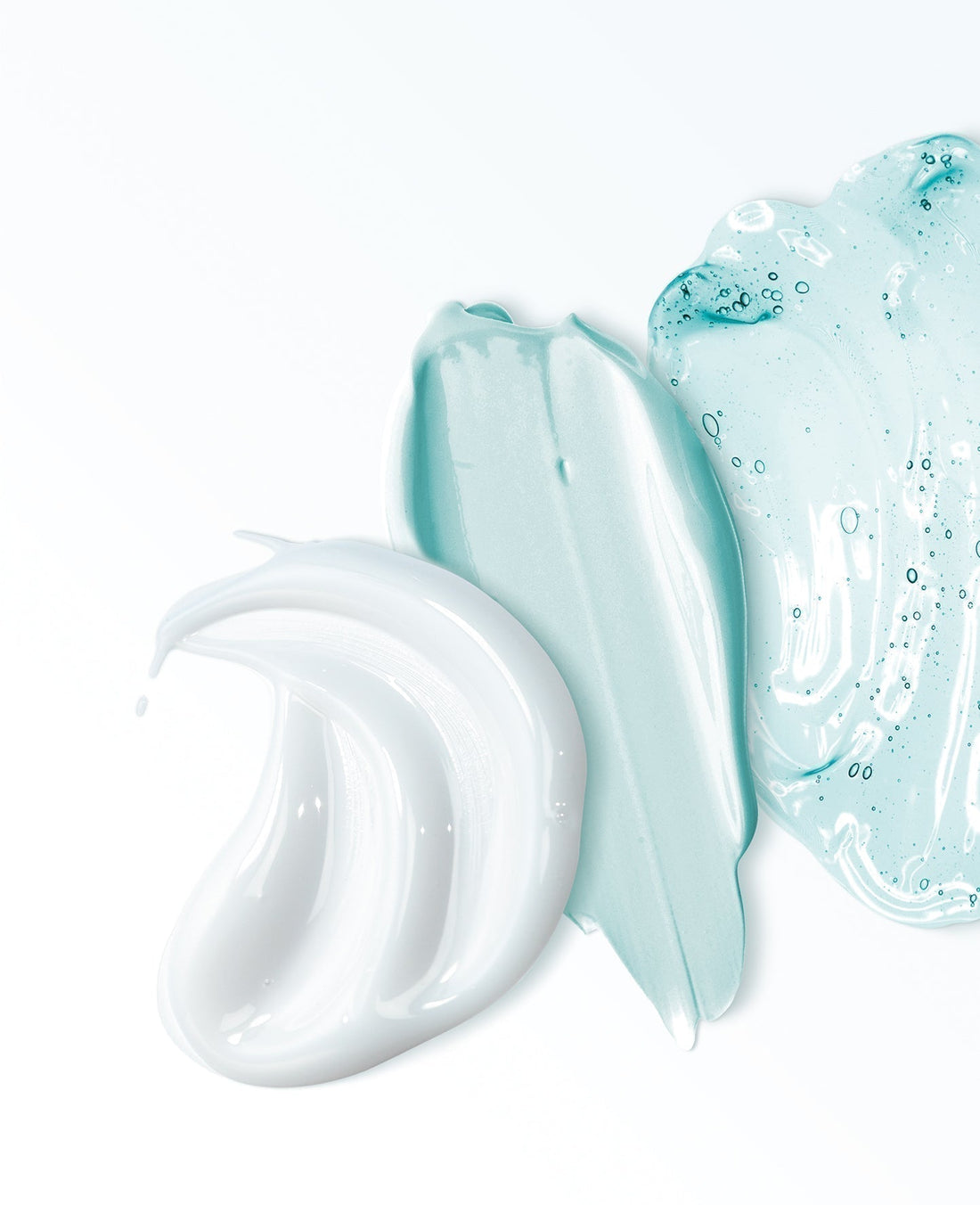 texture of a cream, gel and serum